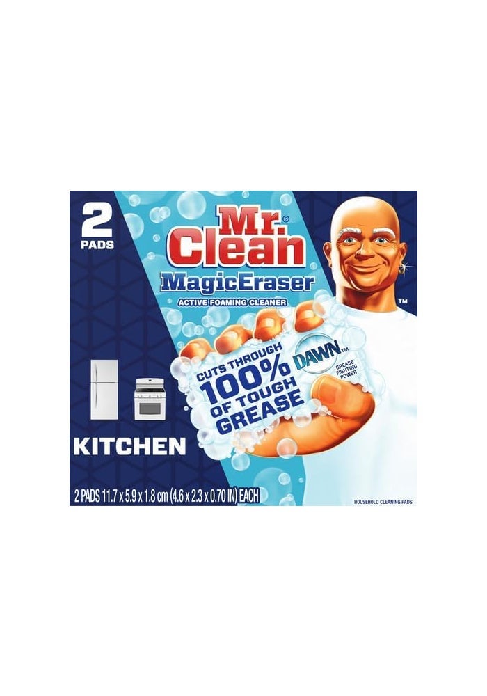 Mr Clean Mr. Clean Magic Eraser Kitchen with Dawn, Cleaning Pads with Durafoam, 2 Count - Image 2
