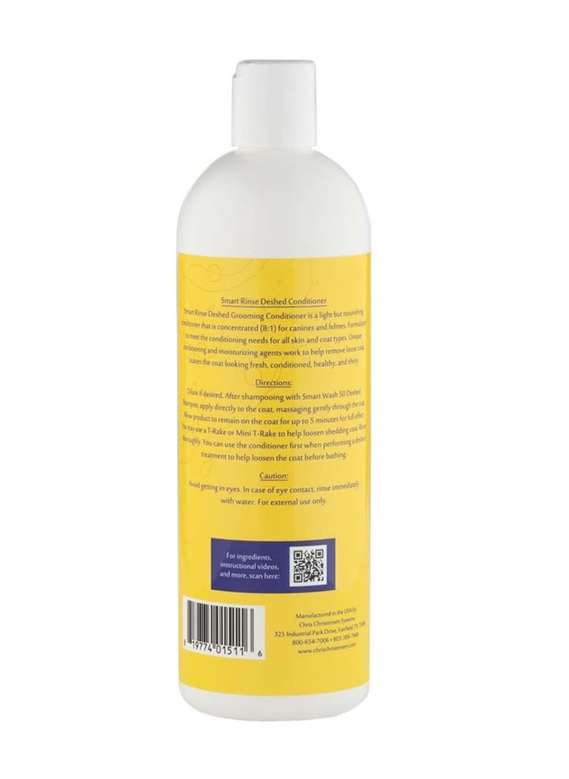 Chris Christensen Smartrinse De Shed Conditioner Professional Grade Dog Conditioner for Reducing Shedding Nourishing Formula for Healthy Coats Ideal for All Breeds 473ml  - Image 2