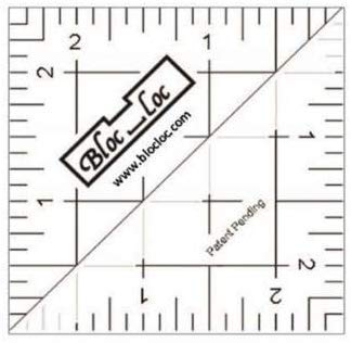 Bloc Loc~2.5" Half Square Triangle Ruler, Acrylic Ruler - Image 2
