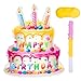 JOARHONAL Birthday Cake Pinata Happy Birthday Pinata with Blindfold and Bat Happy Birthday Party Games Decorations Small Size 157x13x3 - Image 2