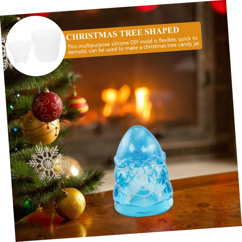 Silicone Christmas Tree Mold For Epoxy Resin Candy Jar Storage 13 5x8cm - Image 5