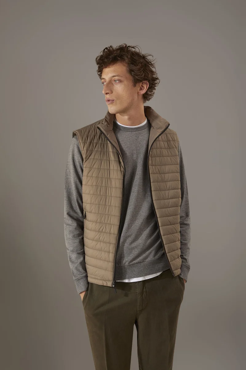 دوبل غانغر Reversible gilet with storm hood - DK Blue