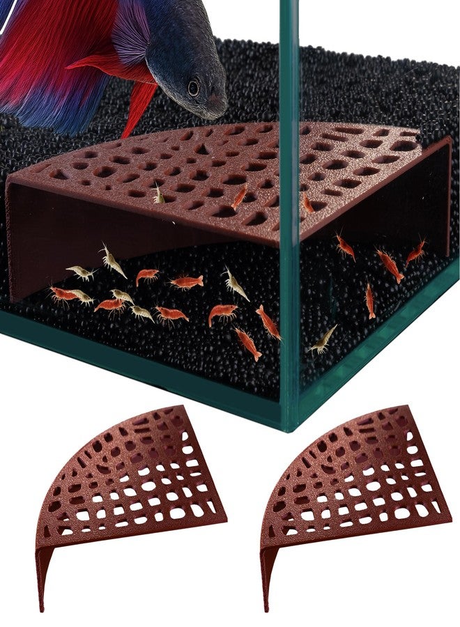 HERPDEN Shrimp Tank Accessories - 2Pcs Fish Tank Decoration, 180° Viewing & Stable Hides for Shrimp Refuge & Spawning - Image 1