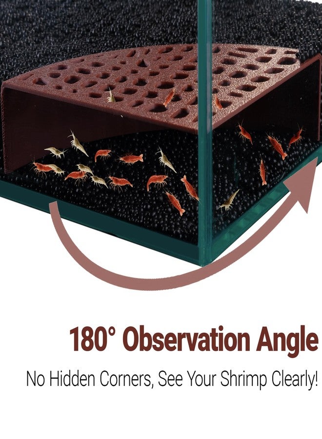 HERPDEN Shrimp Tank Accessories - 2Pcs Fish Tank Decoration, 180° Viewing & Stable Hides for Shrimp Refuge & Spawning - Image 4