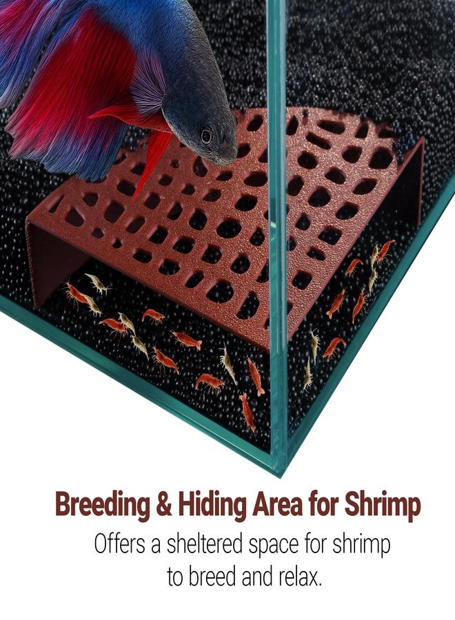 HERPDEN Shrimp Tank Accessories - 2Pcs Fish Tank Decoration, 180° Viewing & Stable Hides for Shrimp Refuge & Spawning - Image 2