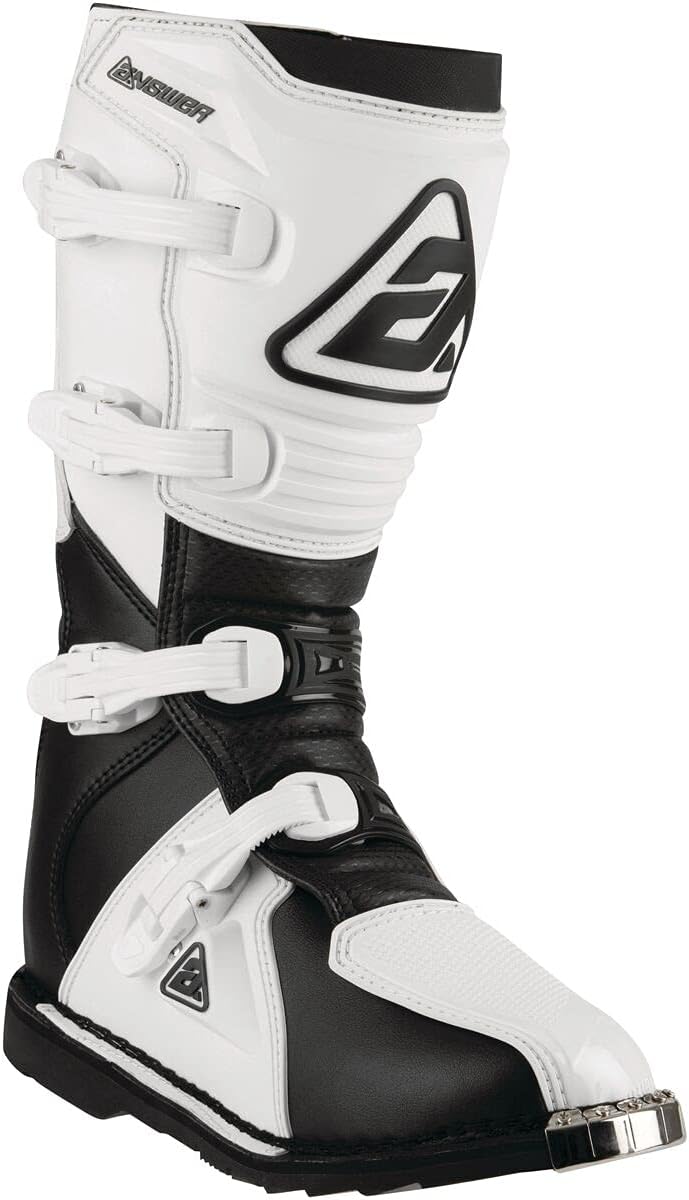 Answer Racing AR1 Motocross Boots - Black/White, Size 12