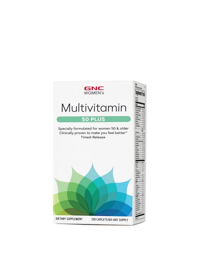 GNC Women'S Multivitamin 50 Plus ;Supports Bone Eye Memory Brain And Skin Health With Vitamin D Calcium And B12 ; Helps Increase Energy Production ; 120 Caplets - Image 1
