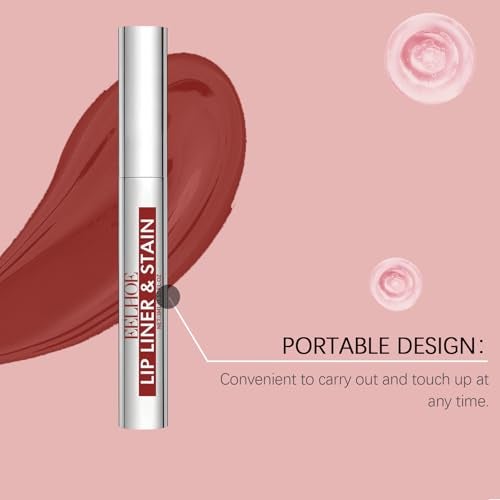 Petansy Peel Off Lip Stain Tattoo Set, 3 Colors Peel Off Lip Liner, Removable Lip Liner Set, Matte Finish Waterproof Lip Liner Pencil, Transfer-proof Peel Off Lip (3Colors/Set, B) - Image 4