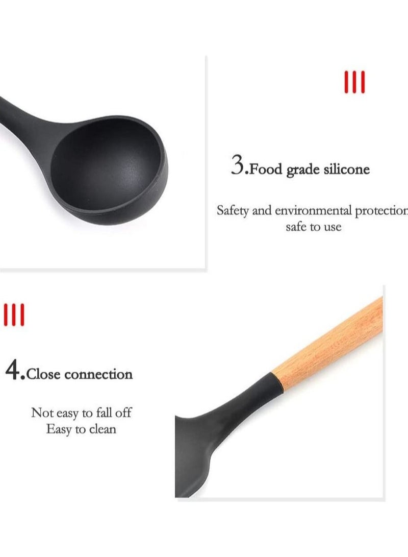 11Pcs/Set Kitchenware Silicone Heat Resistant Kitchen Cooking Utensils Non-Stick Baking Tool Cooking Tool Sets - Image 4