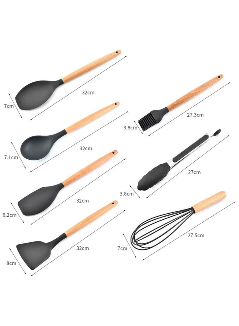 11Pcs/Set Kitchenware Silicone Heat Resistant Kitchen Cooking Utensils Non-Stick Baking Tool Cooking Tool Sets - Image 5
