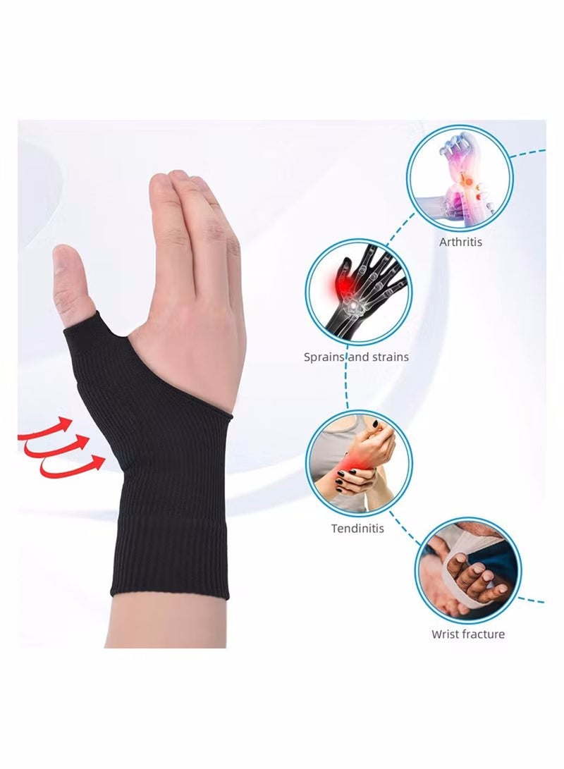 Generic 1 Pair Gel Wrist Support Brace Breathable Compression Arthritis Gloves For Thumb Arthritis Carpal Tunnel Tenosynovitis - Image 2