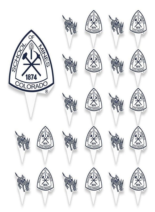 Desert Cactus Colorado School of Mines Food Picks, Cupcake Toppers, 25 pcs - Image 2