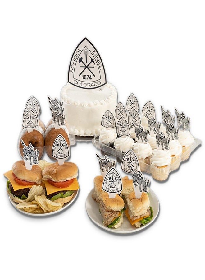 Desert Cactus Colorado School of Mines Food Picks, Cupcake Toppers, 25 pcs - Image 1