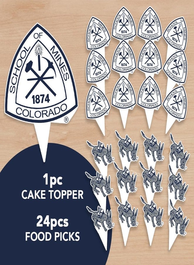 Desert Cactus Colorado School of Mines Food Picks, Cupcake Toppers, 25 pcs - Image 5