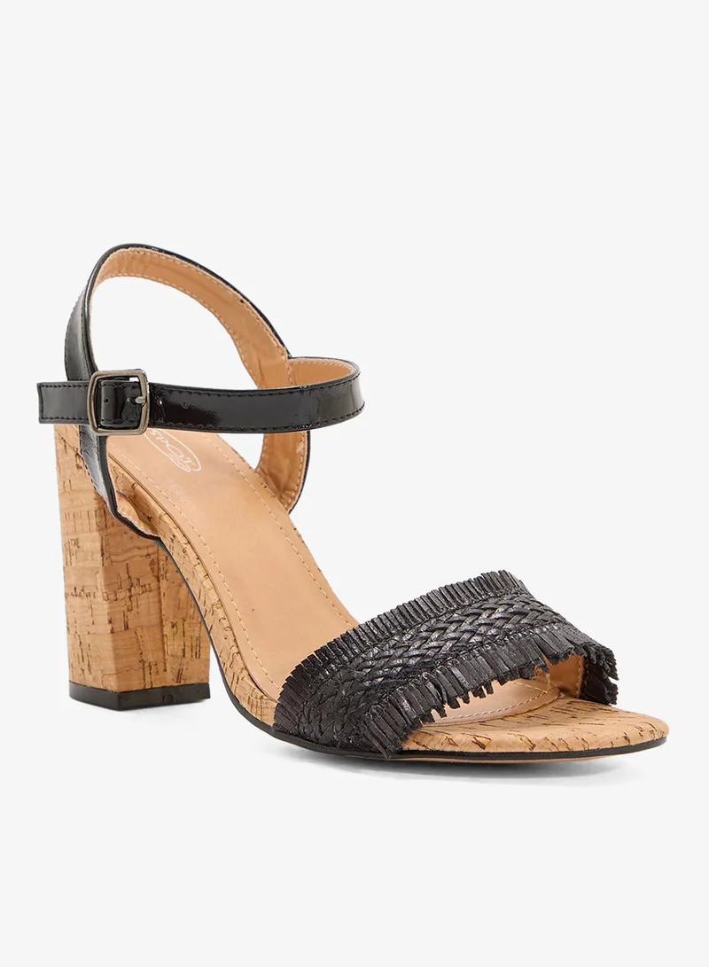 سبوت أون صندل صيفي بكعب عريض