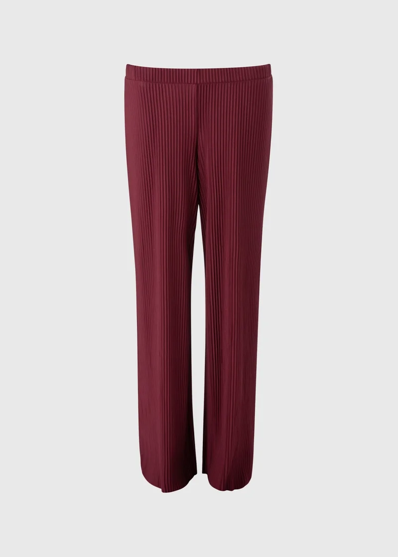 ماتلان سراويل منسوجة مضلعة بلون عنابي