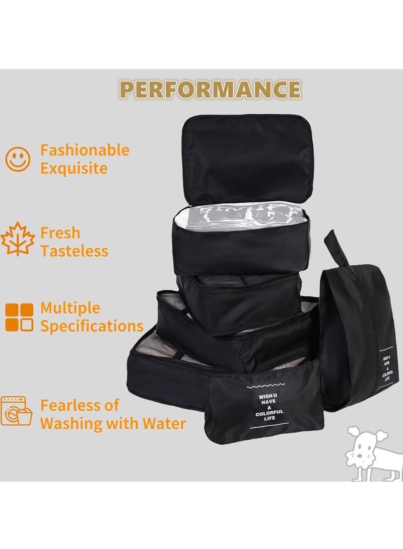 Packing Cubes 11 Set, Suitcase Organizers, Luggage Organizer Bags for Travel, Packing Cubes for Travel, with Toiletry Bag, Travel Essentials Black  - Image 3