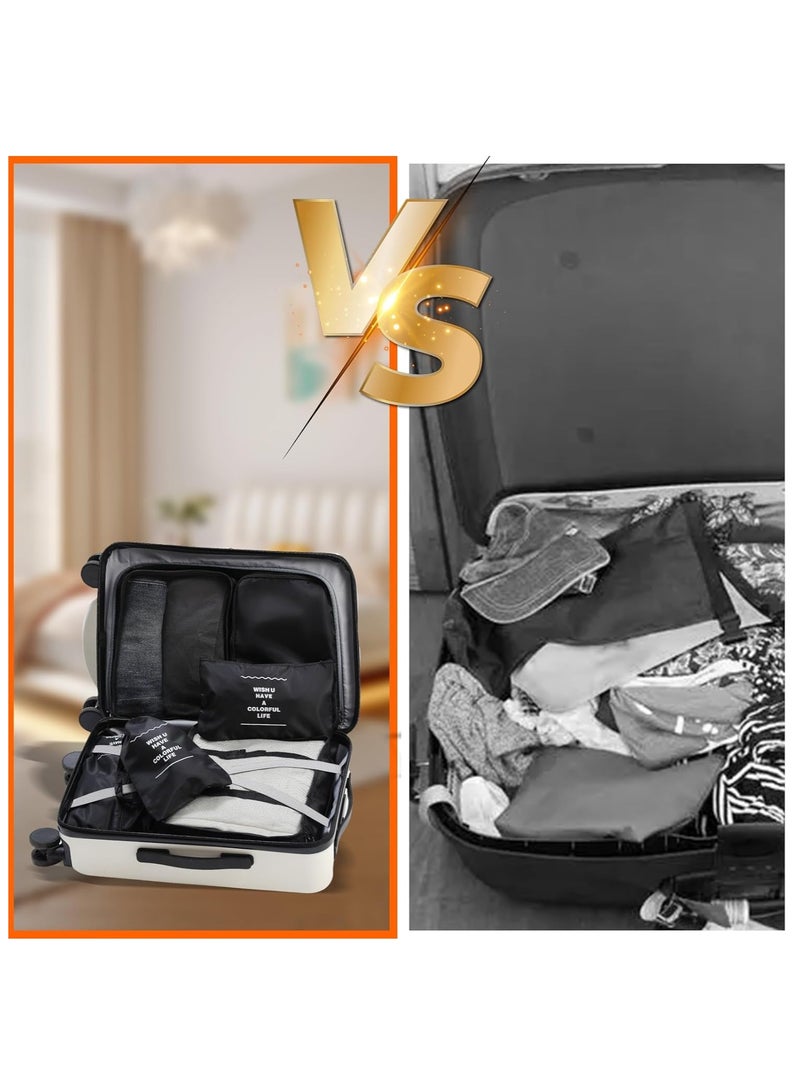 Packing Cubes 11 Set, Suitcase Organizers, Luggage Organizer Bags for Travel, Packing Cubes for Travel, with Toiletry Bag, Travel Essentials Black  - Image 4