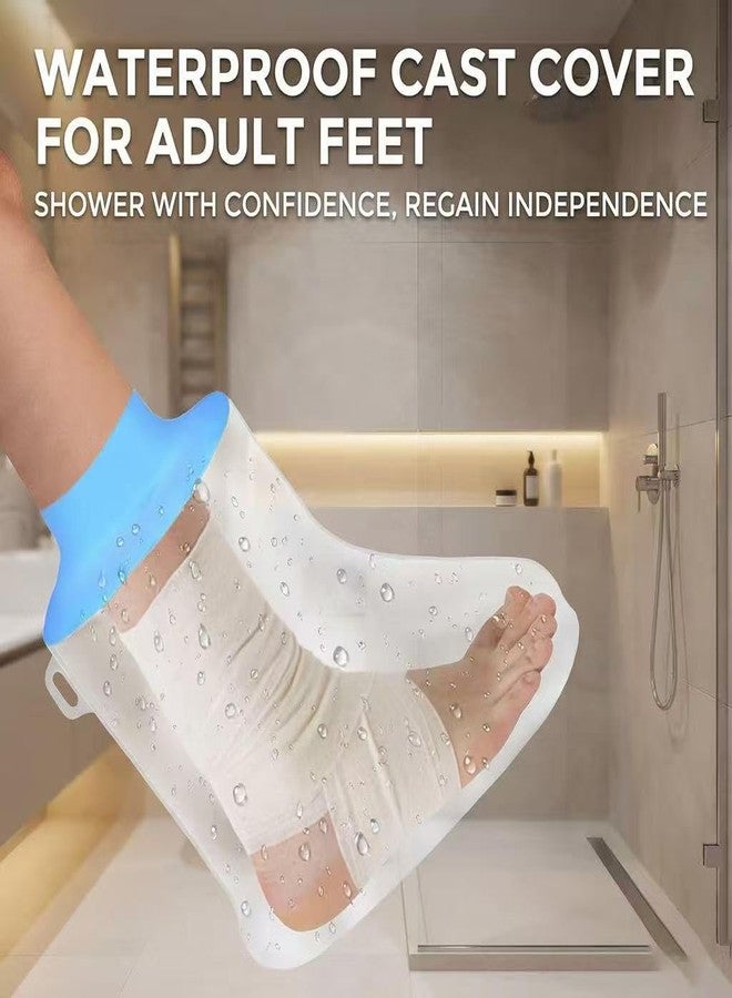 KEEFITT Waterproof Foot Cast Cover for Shower, Elastic Silicone Foot Cover for Shower After Surgery Watertight Wound Protection to Bandage, Ankle Wound and Burns - Image 2