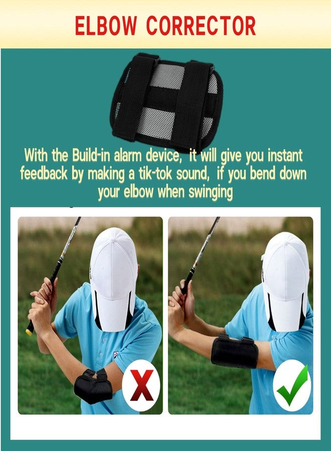 MUSKULO MONSTRO Golf Swing Trainer Aids Set, Golf Posture Correction Tools, 6 PCS-Arm Band, Elbow Correction, Wrist Hinge Trainer, Wrist Brace Band, Leg Rod Corrector, with a Strap Carrying Bag - Image 4