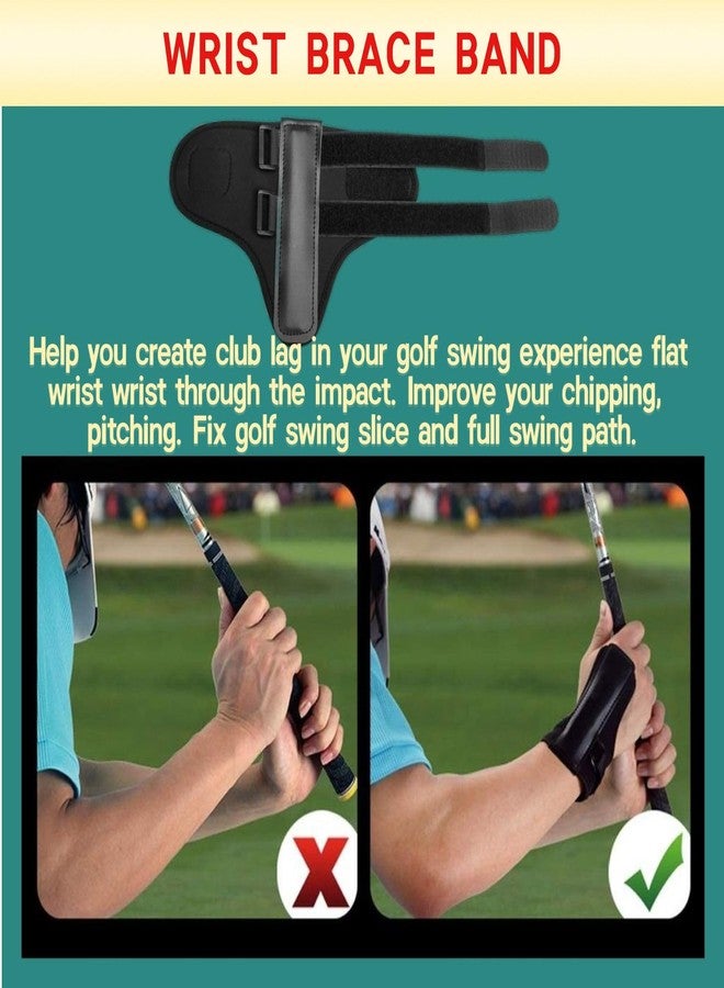 MUSKULO MONSTRO Golf Swing Trainer Aids Set, Golf Posture Correction Tools, 6 PCS-Arm Band, Elbow Correction, Wrist Hinge Trainer, Wrist Brace Band, Leg Rod Corrector, with a Strap Carrying Bag - Image 5