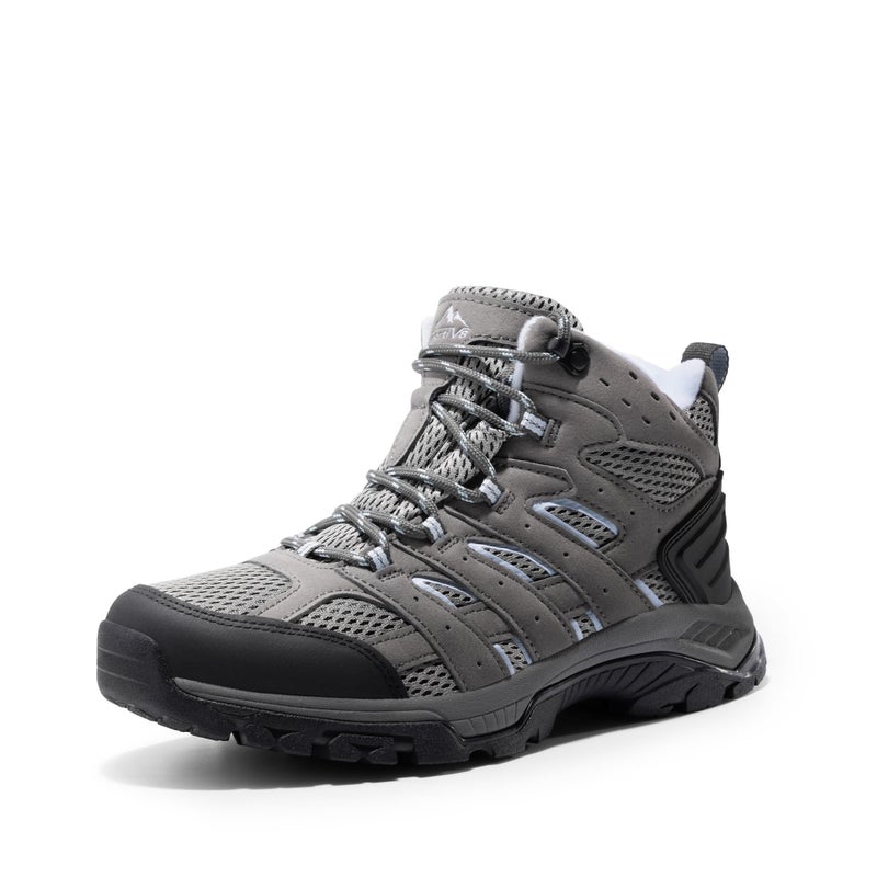 NORTIV 8 Women's Waterproof Hiking Boots Outdoor Trekking Mid Backpacking Mountaineering lightweight boots,Size 8.5,Dark Grey-Suede,SNHB2212W - Image 1