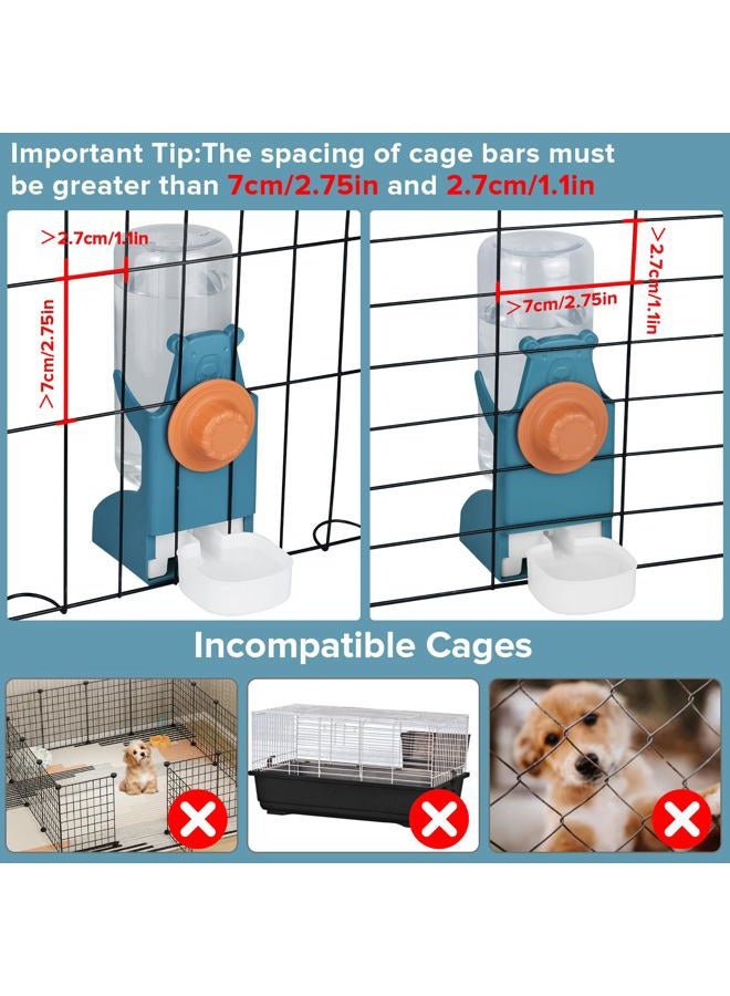Kenond 17 oz Rabbit Water Bottle,Guinea Pig No Drip Water Bowl for Cage,Hanging Gravity Automatic Water Dispenser for Small Animals Bunny Ferret Chinchilla Birds - Image 3