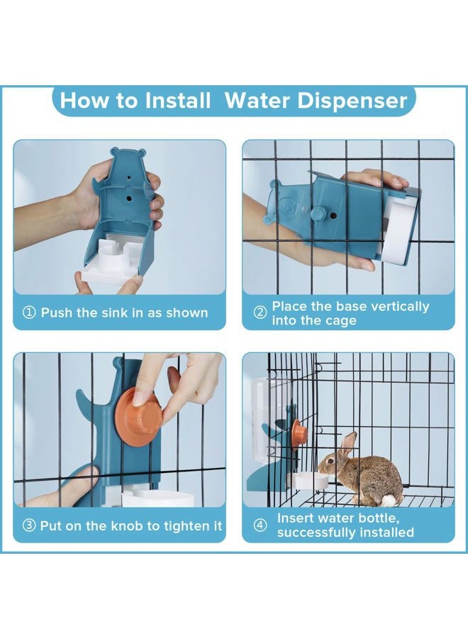 Kenond 17 oz Rabbit Water Bottle,Guinea Pig No Drip Water Bowl for Cage,Hanging Gravity Automatic Water Dispenser for Small Animals Bunny Ferret Chinchilla Birds - Image 5