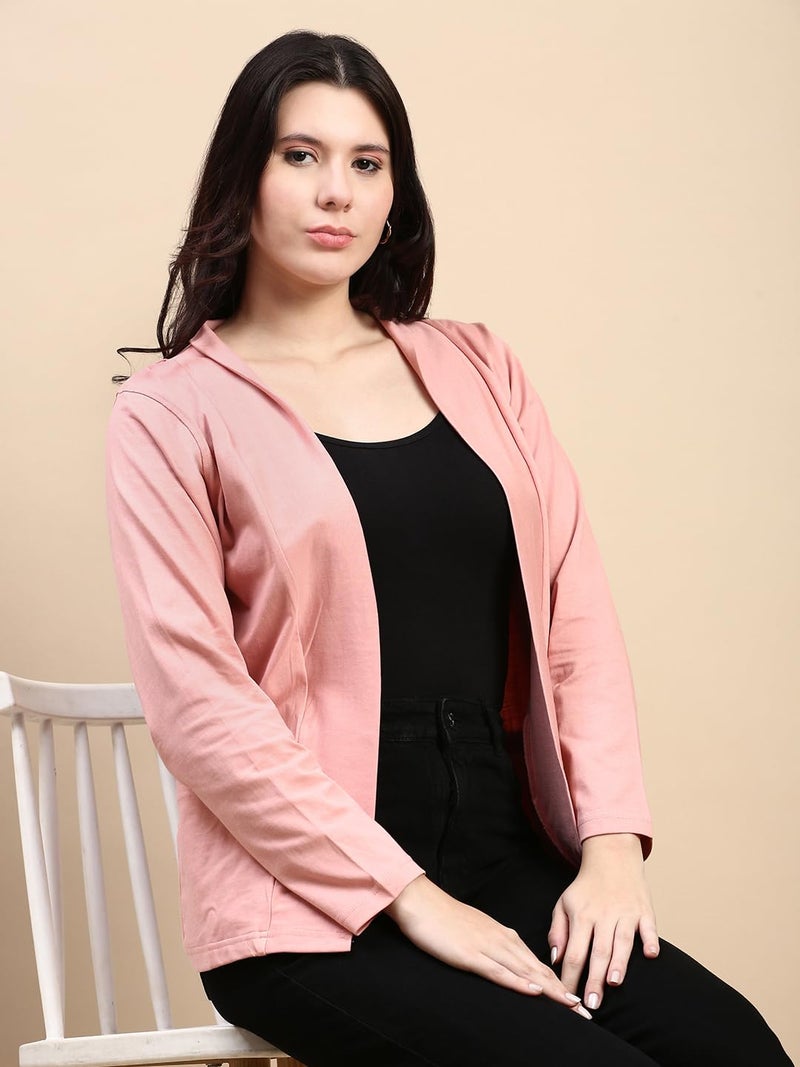 KRYPTIC Women's Regular Length Cotton Shrug with Side Pockets - Soft Lightweight Open Front Layer for Stylish Everyday Wear - Image 5