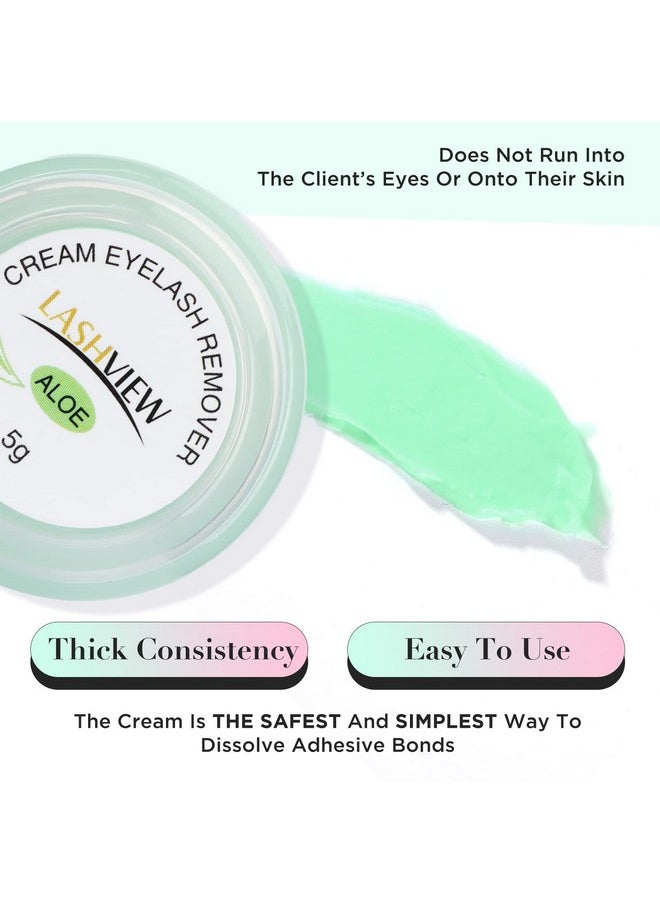 LASHVIEW Eyelash Extension Remover Cream, Light Aloe Flavor Cream,Eyelash Adhesive Remover, Low Irritation Cream For Sensitive Skin Professional Eyelash Extensions Dissolves For Salon,5G  - Image 3