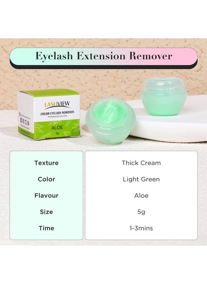 LASHVIEW Eyelash Extension Remover Cream, Light Aloe Flavor Cream,Eyelash Adhesive Remover, Low Irritation Cream For Sensitive Skin Professional Eyelash Extensions Dissolves For Salon,5G  - Image 5