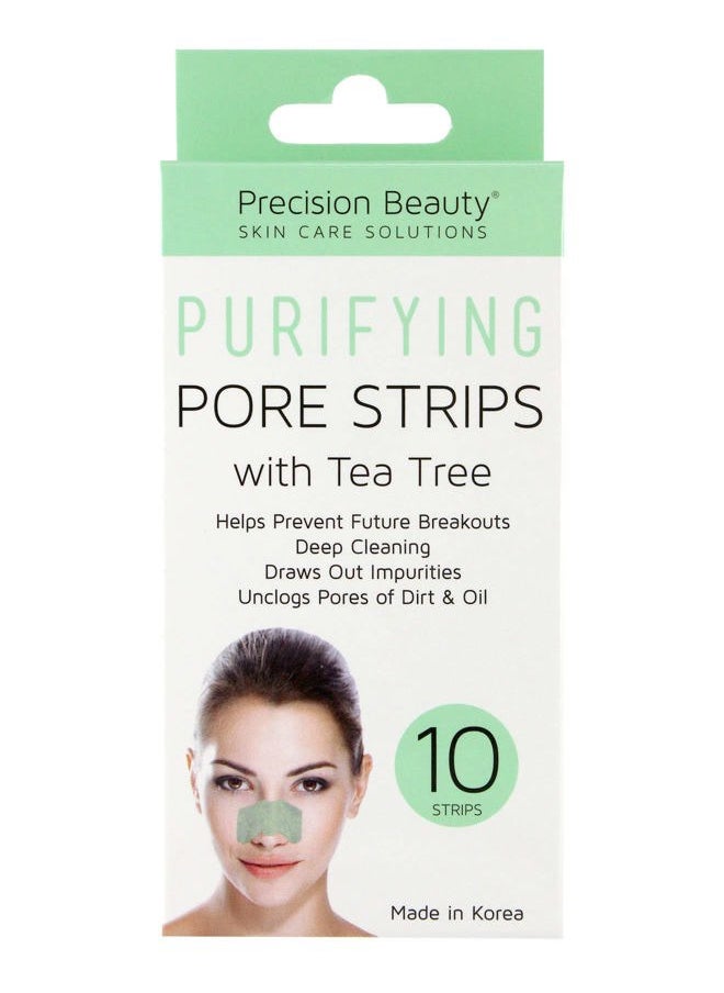 Precision Beauty - Purifying Pore Strips with Tea Tree, 10 Strips - Image 1