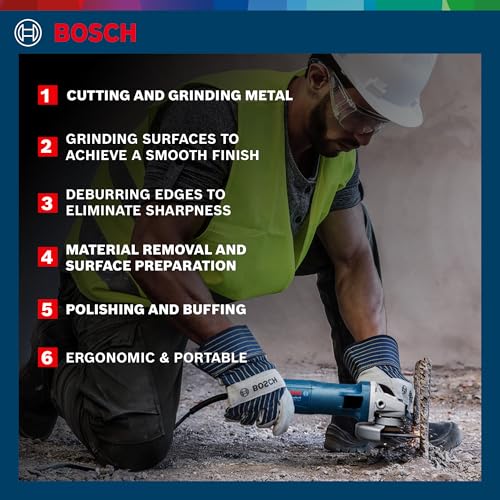 BOSCH Professional GWS 600 Angle Grinder | 670W Power | No-load Speed of 11000 RPM | Versatile Cutting and Grinding Tool | M10 Grinding Spindle Thread | 100 mm Disc | 1 Year Warranty - Image 2