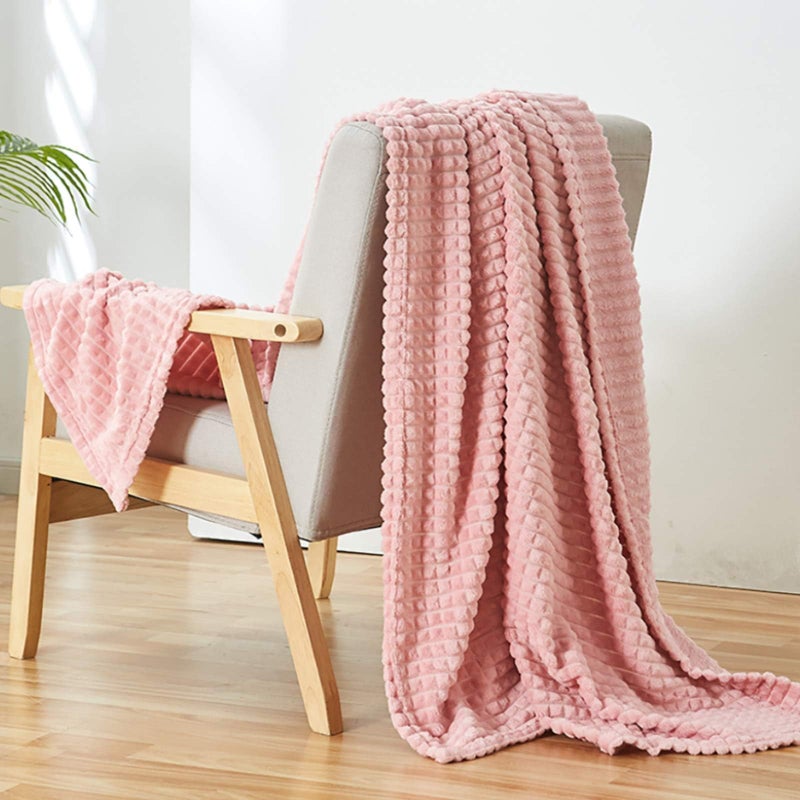 SimpleOpulence Pink Throw Blanket for CouchSuper Soft Fluffy Blankets for Women 50x70 Inches Cozy Lightweight Fleece Blanket for Home Decor