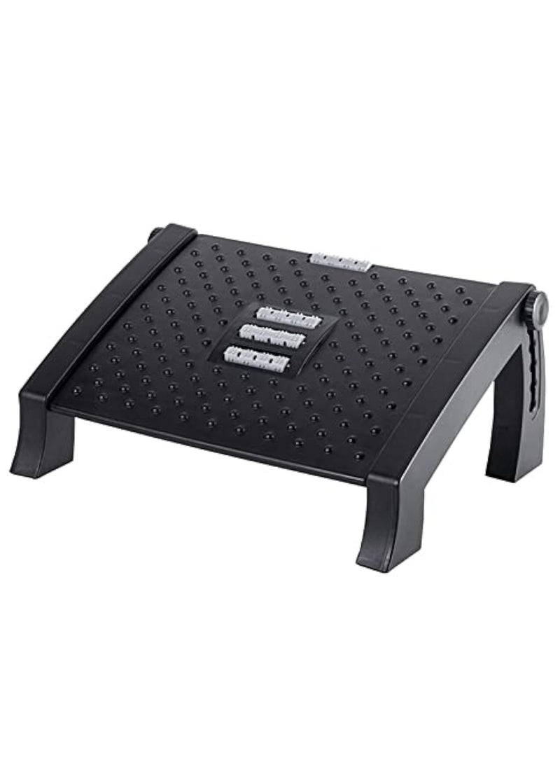 Hihonor Foot Rest Adjustable Height Foot Rest For Under Desk At Work Ergonomic Foot Stool Under Desk For Office Under Desk Footrest With Large Roller Massage Comfortable Desk Foot Rest For Pressure Relief - Image 1