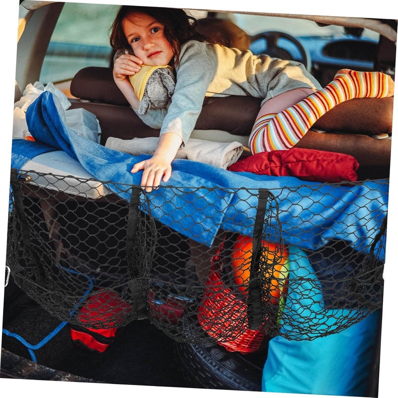 BESTOYARD Large Capacity Car Mesh Organizer Multi-Functional Trunk Storage Net for Pickup Trucks and Suvs for Cargo Vehicle Organization - Image 3