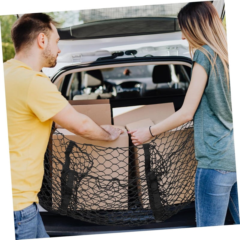BESTOYARD Large Capacity Car Mesh Organizer Multi-Functional Trunk Storage Net for Pickup Trucks and Suvs for Cargo Vehicle Organization - Image 4