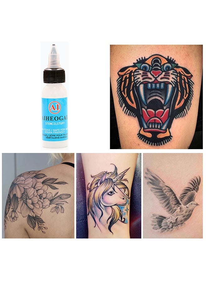 AI Stencil Stuff - Template Base Paste Semi-permanent Tattoo Transfer Paste Transfer Paste Suitable for Transfer Paper Machine Tattoo Supplies Accessories 30ML - Image 3