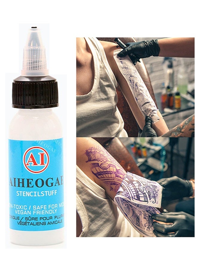 AI Stencil Stuff - Template Base Paste Semi-permanent Tattoo Transfer Paste Transfer Paste Suitable for Transfer Paper Machine Tattoo Supplies Accessories 30ML - Image 1