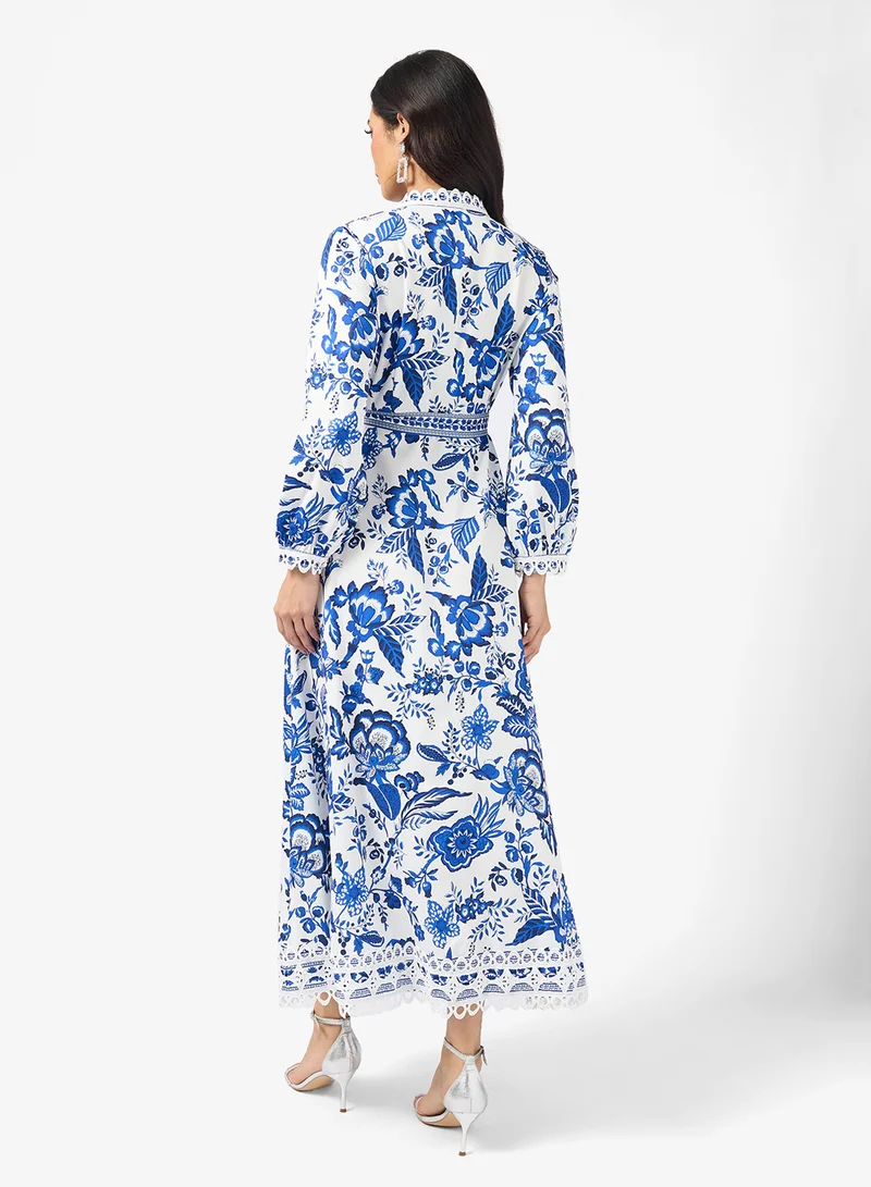 Khizana Monotonal Print Dress