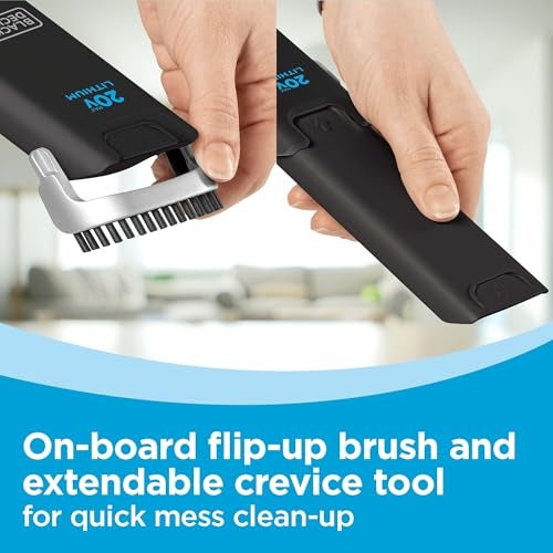 BLACK+DECKER dustbuster 20V Hand Vacuum Cordless Rechargeable, Portable Vacuum for Car and Home, Onboard Flip-Up Brush,Powerful Suction (BDH2000L) - Image 5