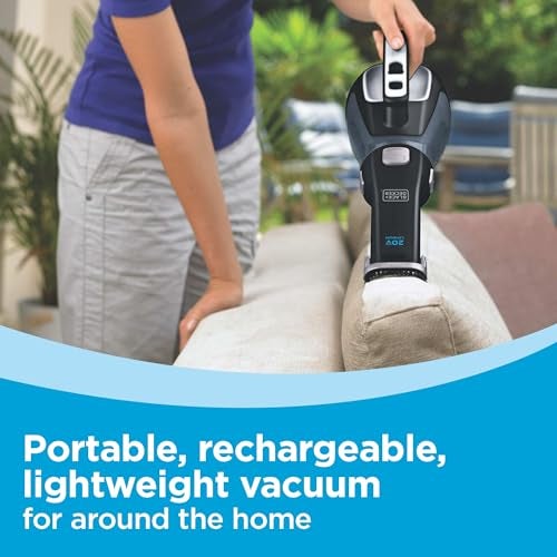 BLACK+DECKER dustbuster 20V Hand Vacuum Cordless Rechargeable, Portable Vacuum for Car and Home, Onboard Flip-Up Brush,Powerful Suction (BDH2000L) - Image 4