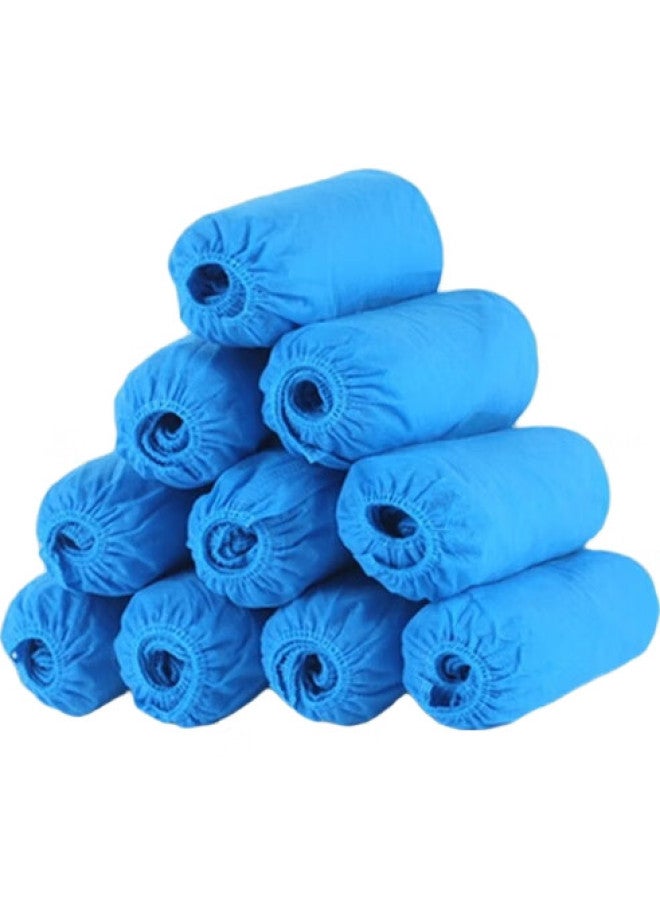 NOLANSEND Non-Woven Shoe Covers, Indoor Breathable Dust-Proof Foot Covers, Disposable Thickened Shoe Covers, Wear-Resistant Non-Slip, 100 Pieces, One Size Fits All - Image 3