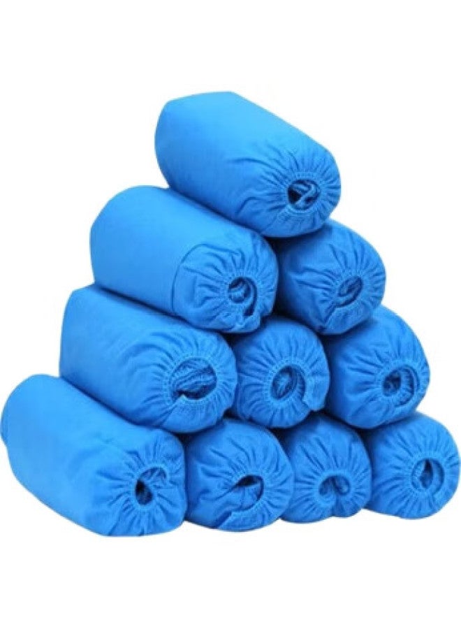 NOLANSEND Non-Woven Shoe Covers, Indoor Breathable Dust-Proof Foot Covers, Disposable Thickened Shoe Covers, Wear-Resistant Non-Slip, 100 Pieces, One Size Fits All - Image 2