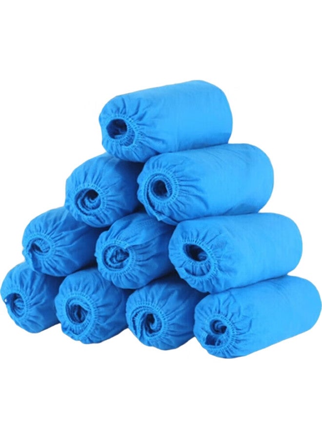 NOLANSEND Non-Woven Shoe Covers, Indoor Breathable Dust-Proof Foot Covers, Disposable Thickened Shoe Covers, Wear-Resistant Non-Slip, 100 Pieces, One Size Fits All - Image 1