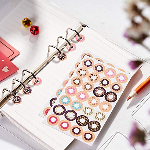 Leinuosen 1000-Piece Hole Reinforcement Stickers - Assorted Donut Designs, 0.25 Inch Binder Hole Reinforcements for School, Office, Home - Image 3