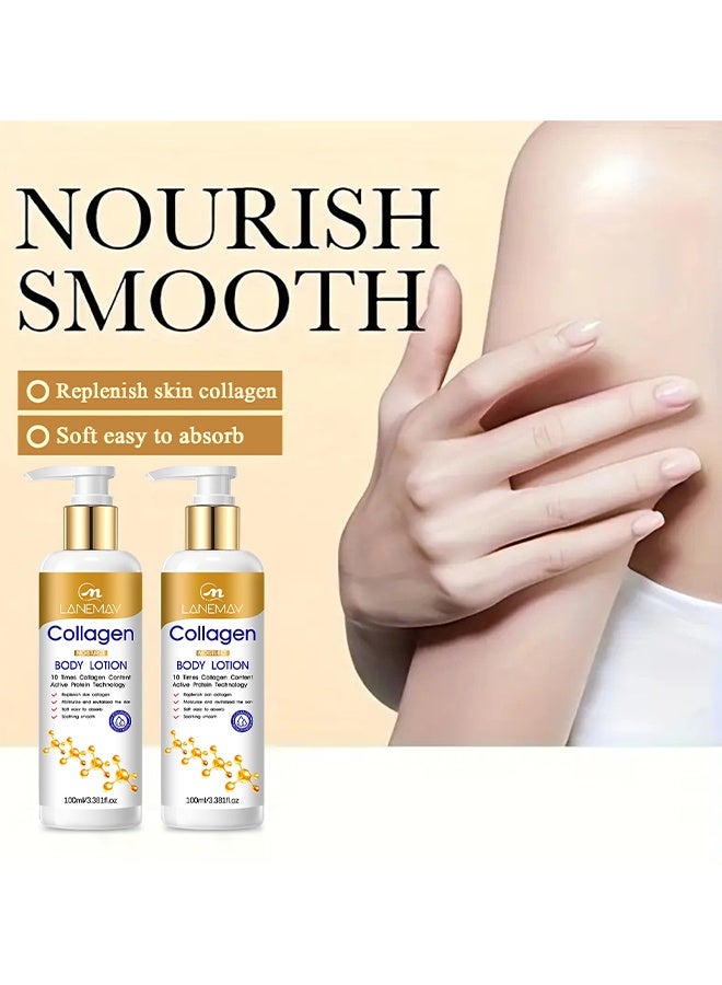 LANEMAY Collagen Anti-Wrinkle Repair Body Lotion, Collagen Body Lotion, Collagen Cream Skin Care Face Lotion & Body Milk, Skin Firming Moisturizer Anti Aging Face Lotion & Tightening Body Moisturizers Lifts, Firms, Tightens, 100ml - Image 3
