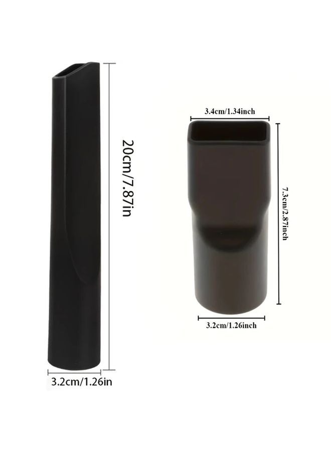 10 قطعة مجموعة أدوات توصيل خرطوم مكنسة كهربائية عالمية باللون الأسود مقاس 1 1 4 بوصة لمكانس شوب فاك - Image 3