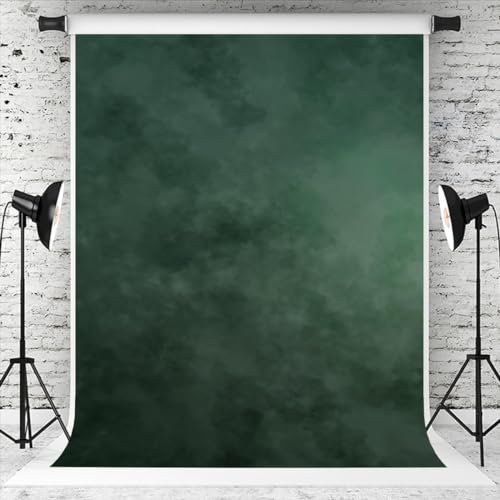 Kate 6510ft Green Backdrop Abstract Muslin Dark Green Background Gradient Portrait Backdrop for Photographer Headshot Microfiber Photo Studio Props - Image 1