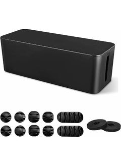 AGPtek 6m/19.69ft Cable Tidy Sleeve, Animal Proof Cable Wire Management Wrap Split Sleeve with Flame Retardancy, Cable Cover Protector Cord Organizer for TV, Computer, Home Theater, Car and More  - Image 1